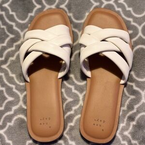 Strappy White Sandals